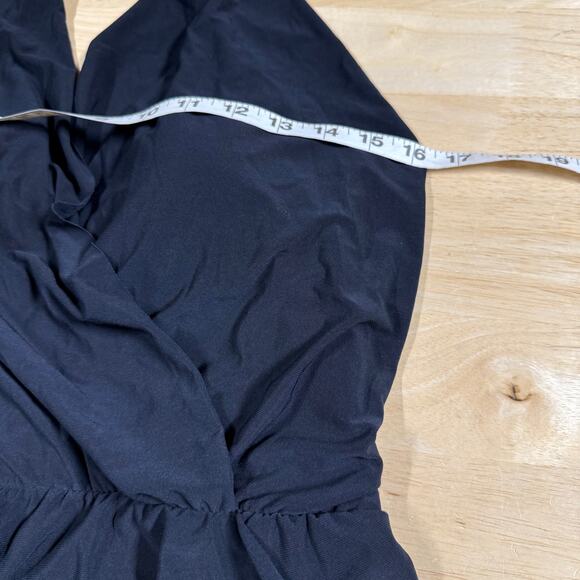 Magicsuit NWT Bianca One Piece Romper Swimsuit Black Size 14 Halter Wireless Bra - Picture 9 of 11